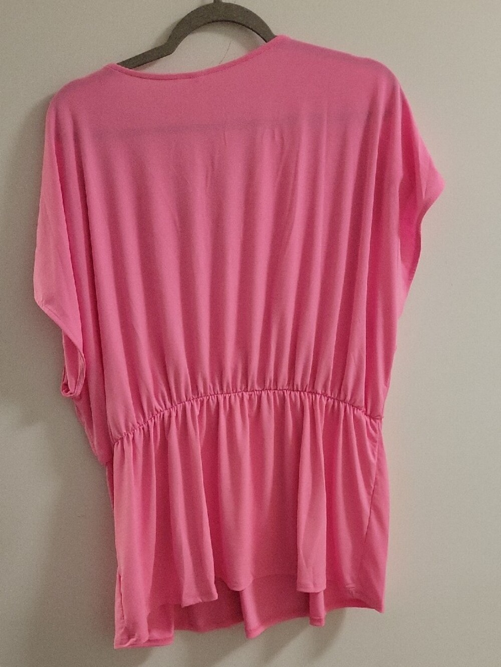 Dear Scarlett Bright Pink V-Neck Babydoll Cap Sleep Top Size 2x - Picture 5 of 5